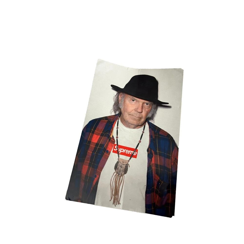 Supreme Neil Young Sticker SS15 Music Legend Photo Graphic Authentic